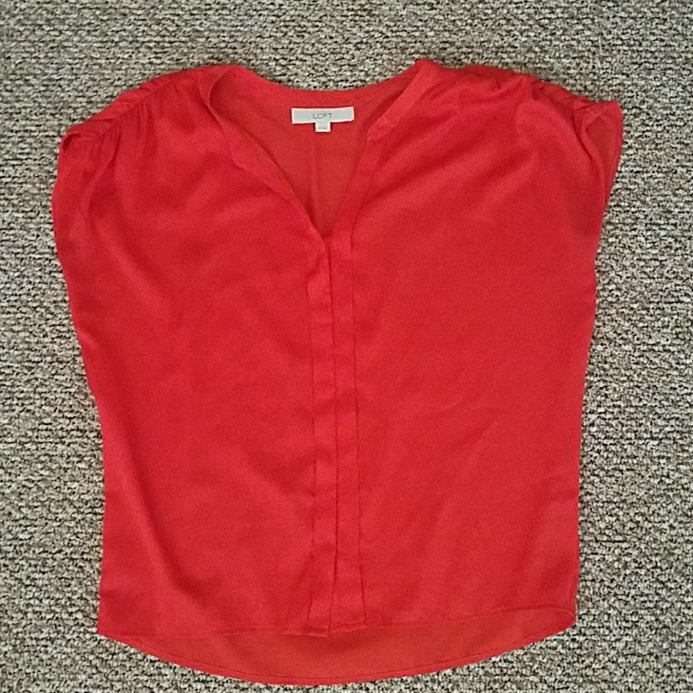 Red button up shirt